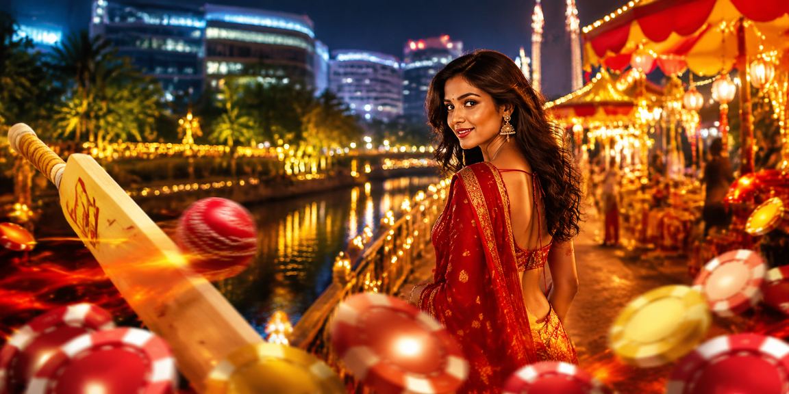 Indian Cricket Betting with red and gold theme